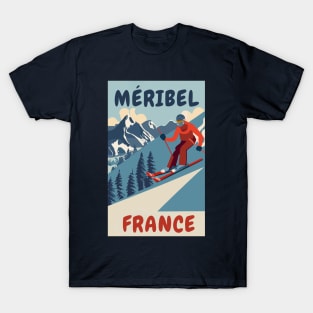 A Vintage Travel Art of Meribel - France T-Shirt